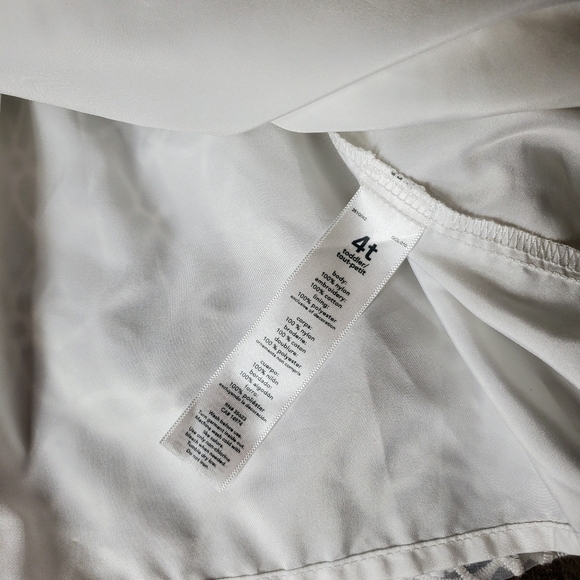 Carter's White Size 4T Floral Embroidered Sleeveleas Formal Girl's Dress EUC - Picture 6 of 10